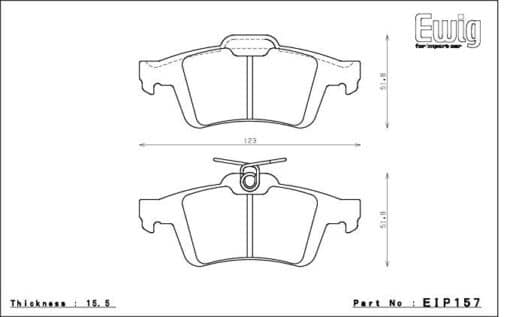 Endless ME20 / MX72 Rear Ford Focus Mk3 RS Brake Pads EIP157 - Image 2