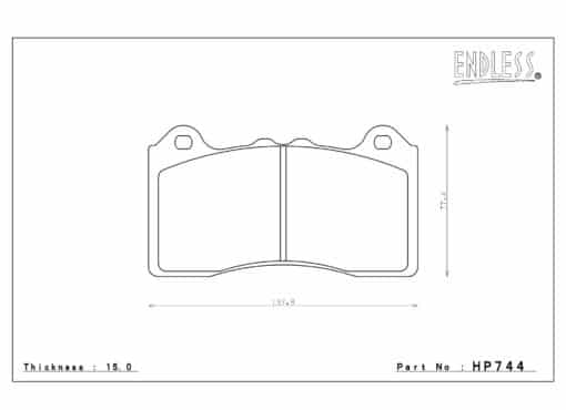 Endless ME20 / MX72 Front Ford Focus Mk3 RS Brake Pads HP744 - Image 2